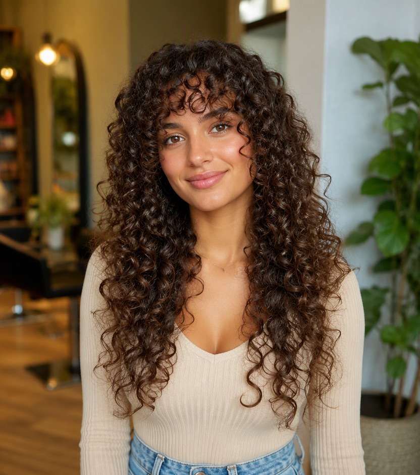 Curly Fringe with Spirals hairstyle preview