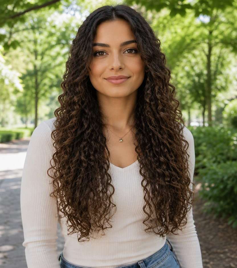 Spiral Curls after photo try on