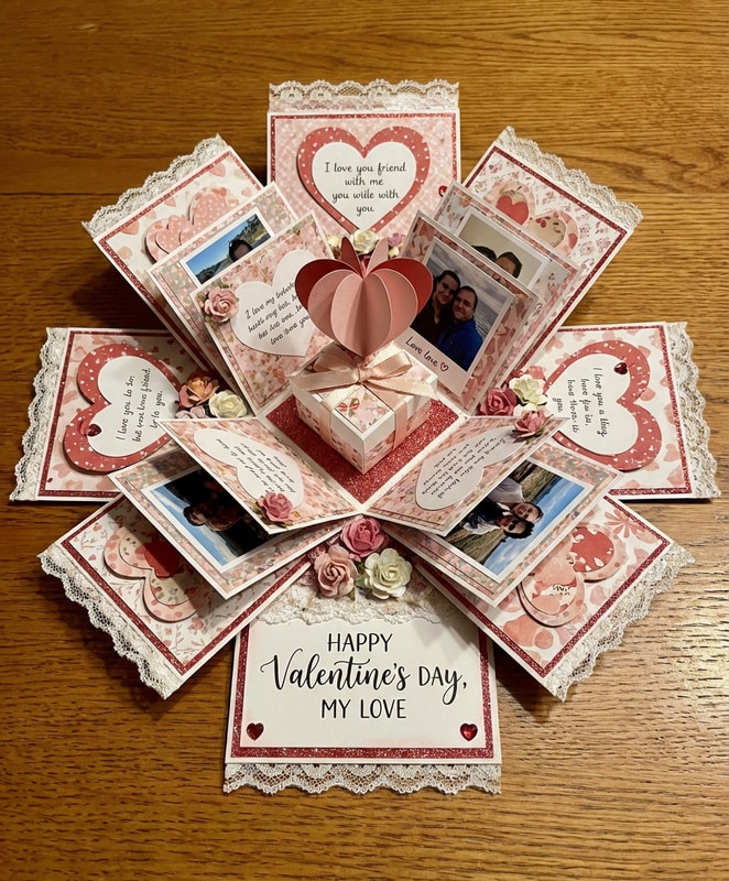 Surprise Explosion Box Valentine's Card for Boyfriend