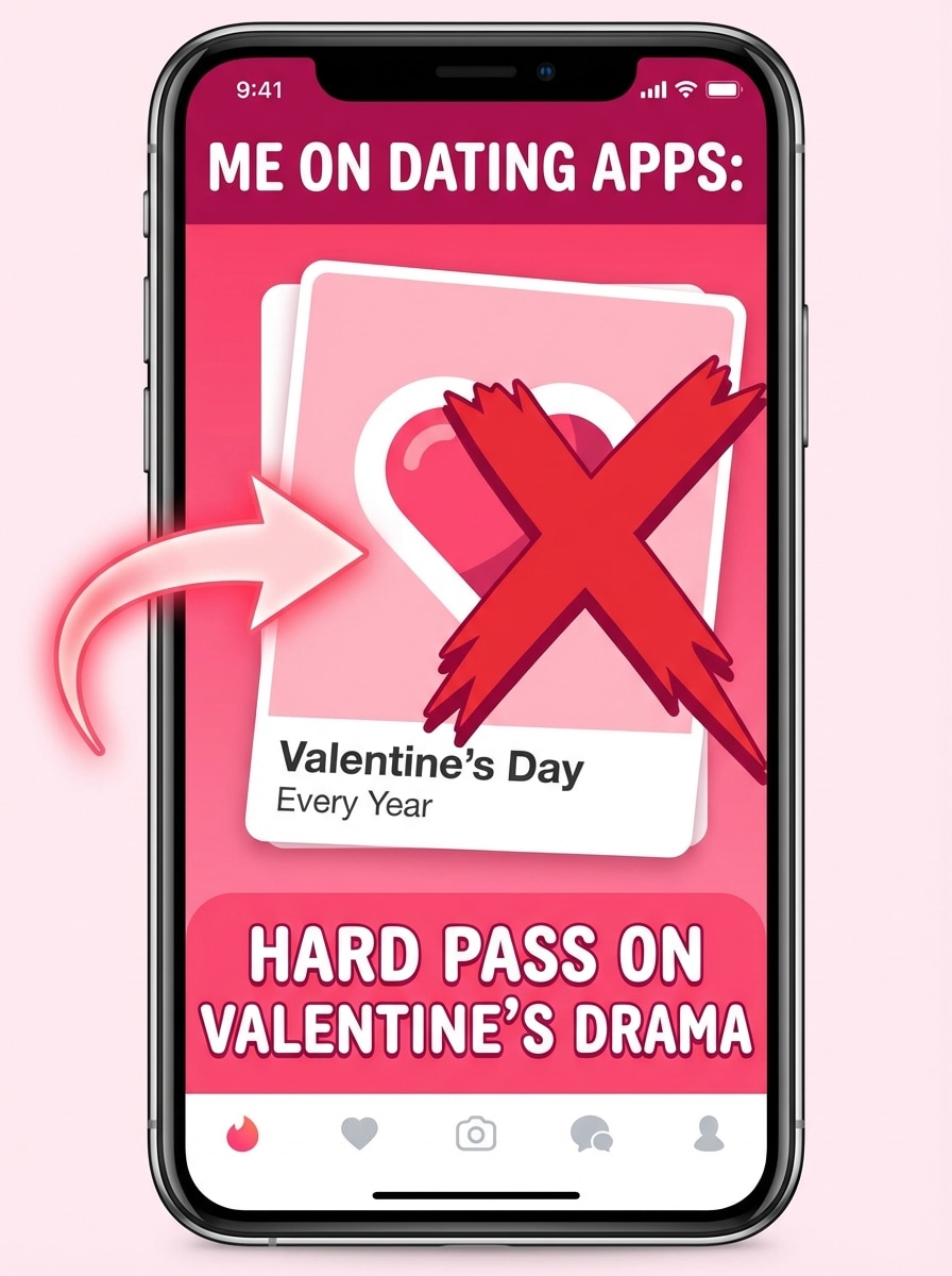 Swipe Left Valentine Dating App Meme