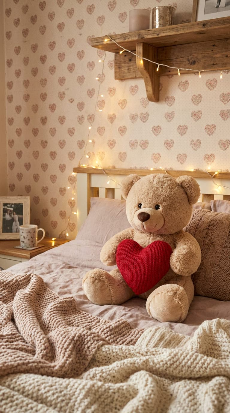Cute teddy bear Valentine wallpaper
