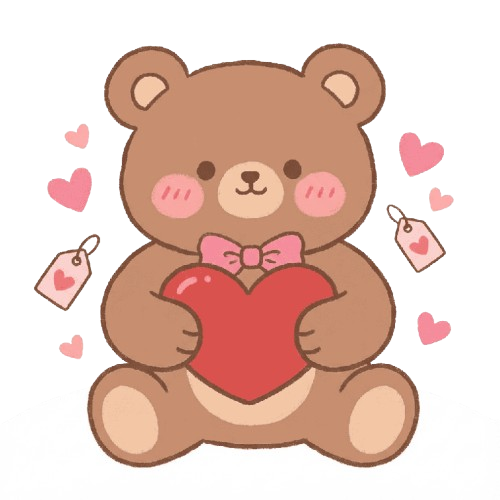 Teddy bear with heart clipart