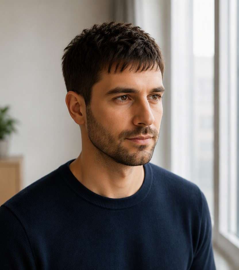 Textured Crop haircut after photo