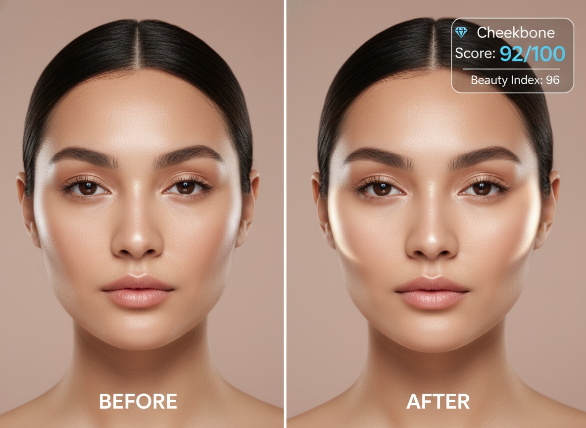 Sharing high cheekbone test results on social media