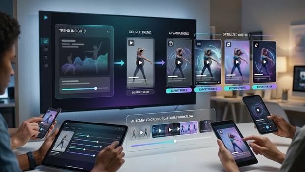 AI video cross-platform optimization workflow