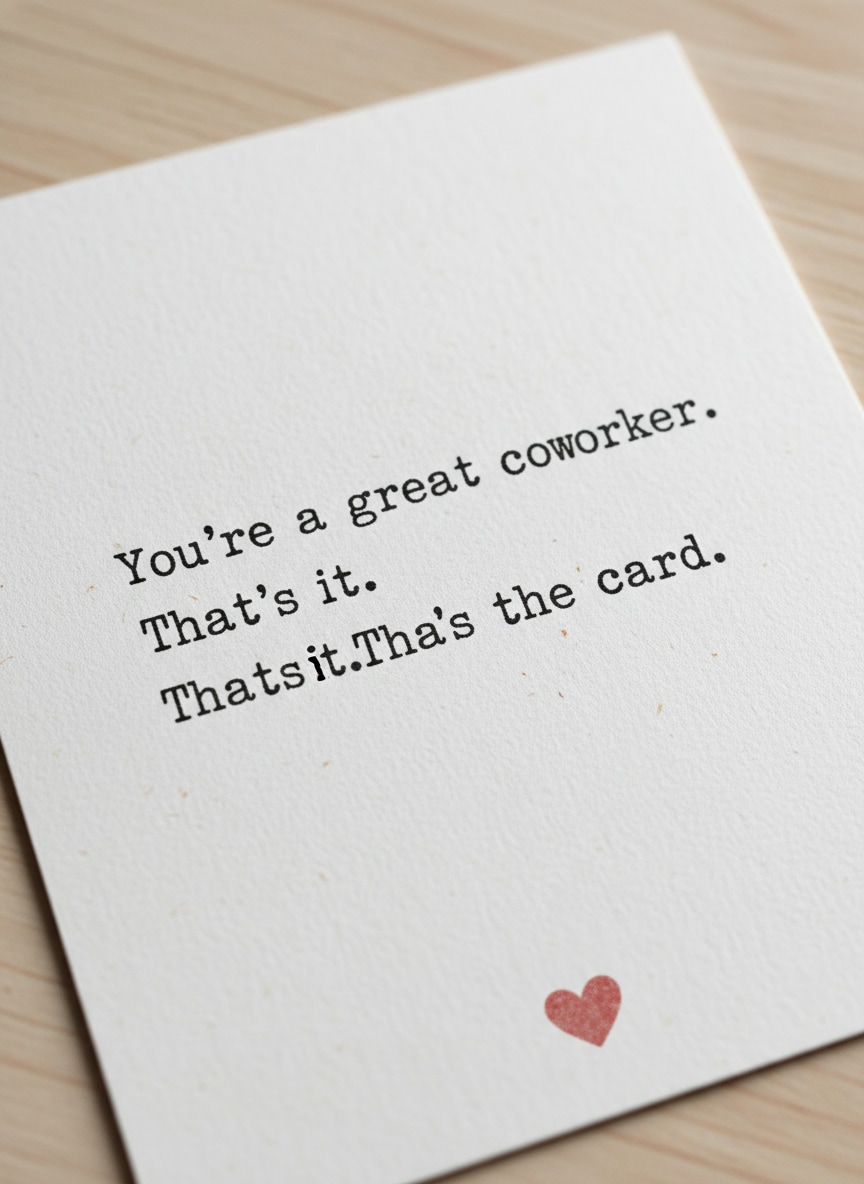 Typewriter Coworker Funny Card