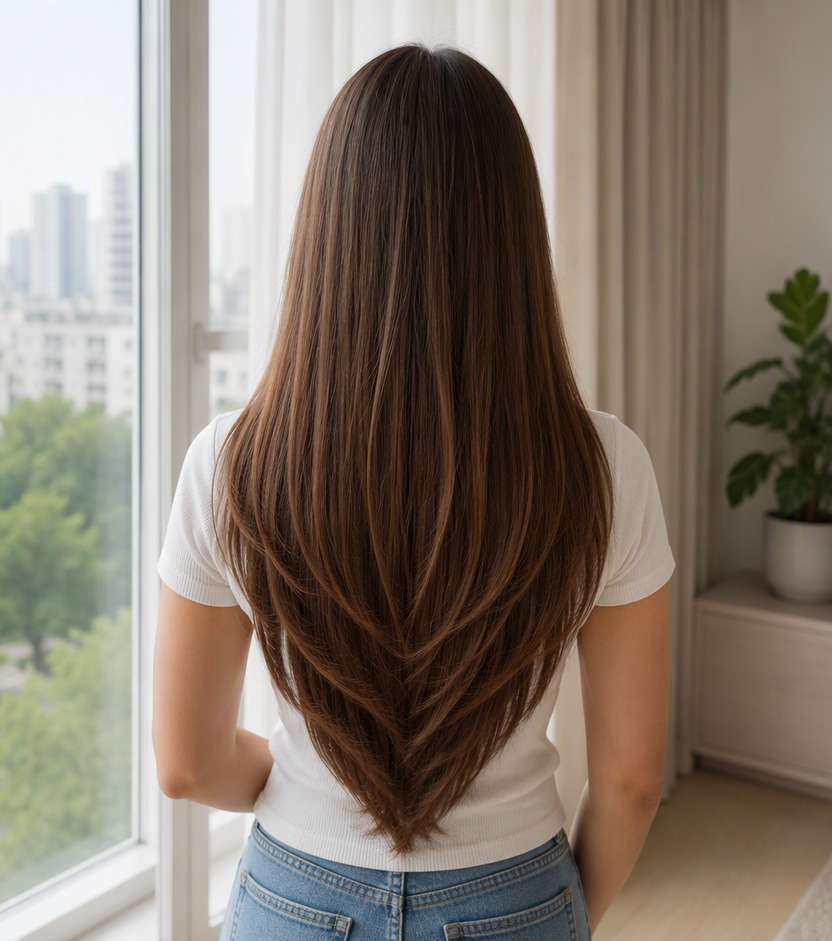 Mid-Back V Shape hairstyle preview