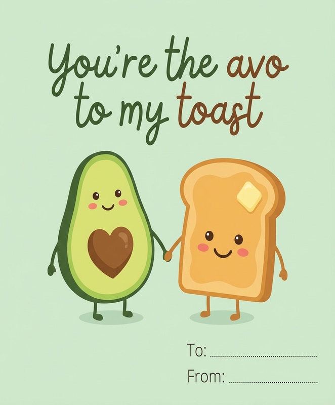 You're the Avo to My Toast Card