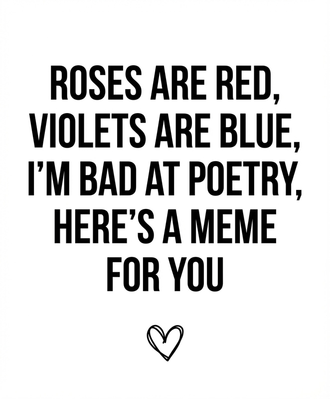 Minimal Valentine Meme Card