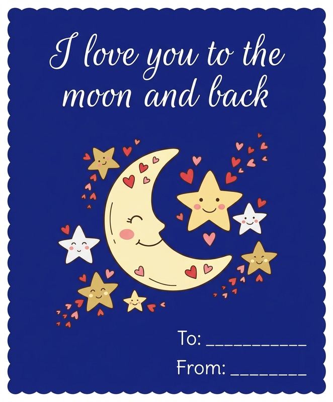 Moon Love Card