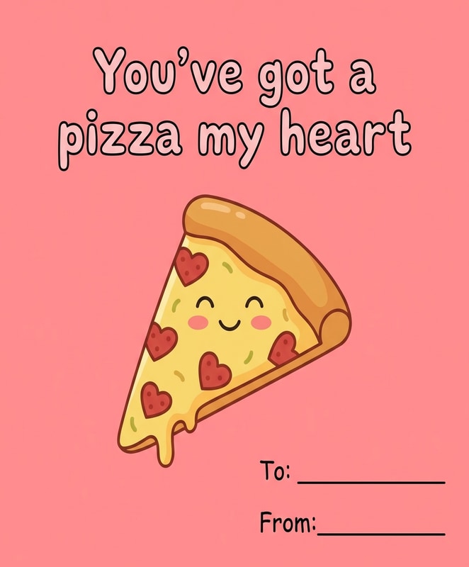 You've Got a Pizza My Heart Card