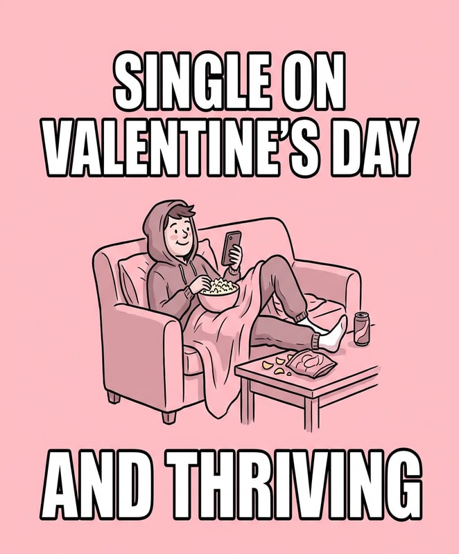 Single on Valentine's Day Card