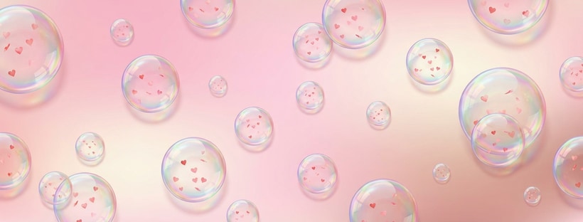 Floating Bubbles with Hearts Cover