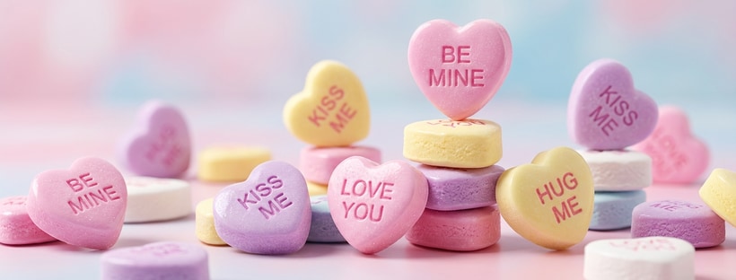 3D Candy Conversation Hearts Cover