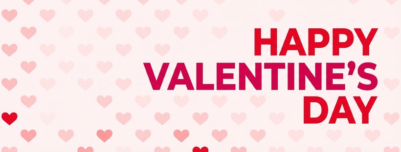 Happy Valentine's Day Bold Typography