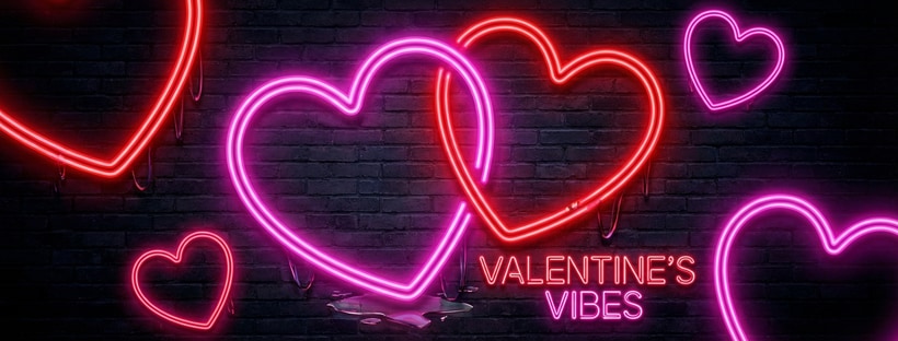 Glowing Neon Hearts Urban Cover