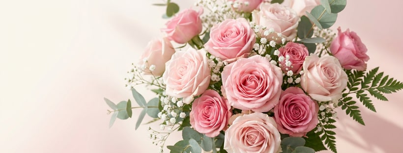 Pink Roses Bouquet Soft Romantic