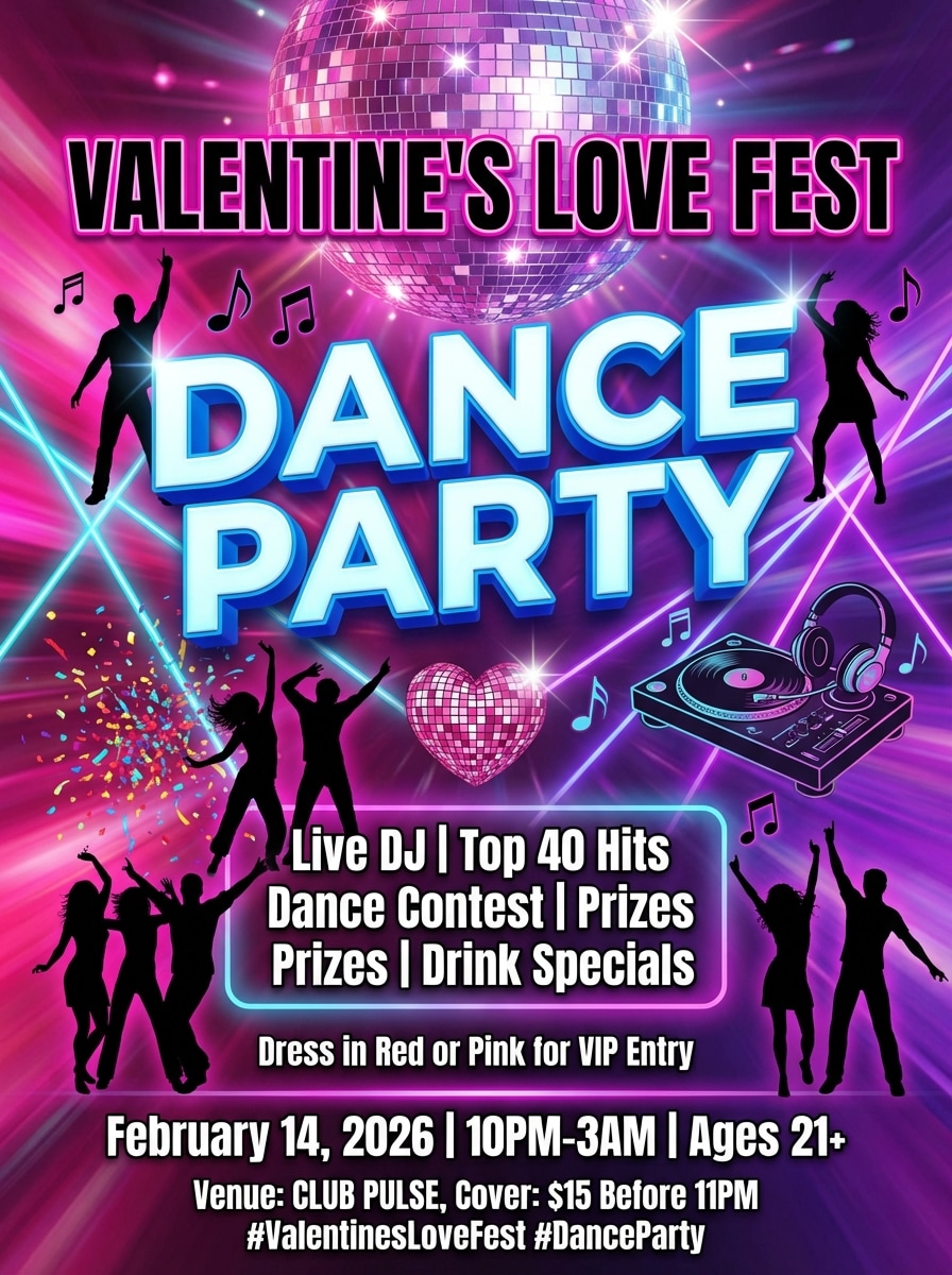Valentine's Dance Party Celebration