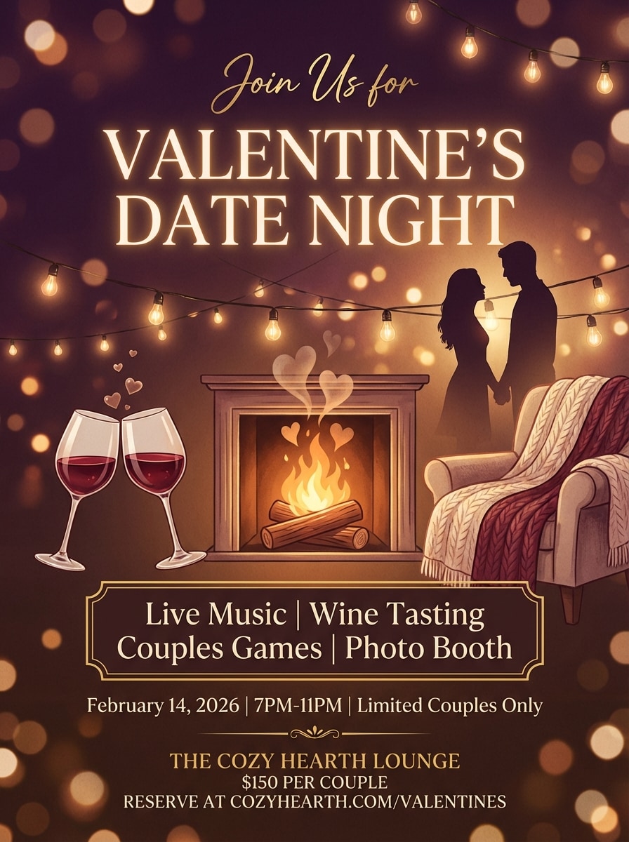 Valentine Date Night Cozy Atmosphere