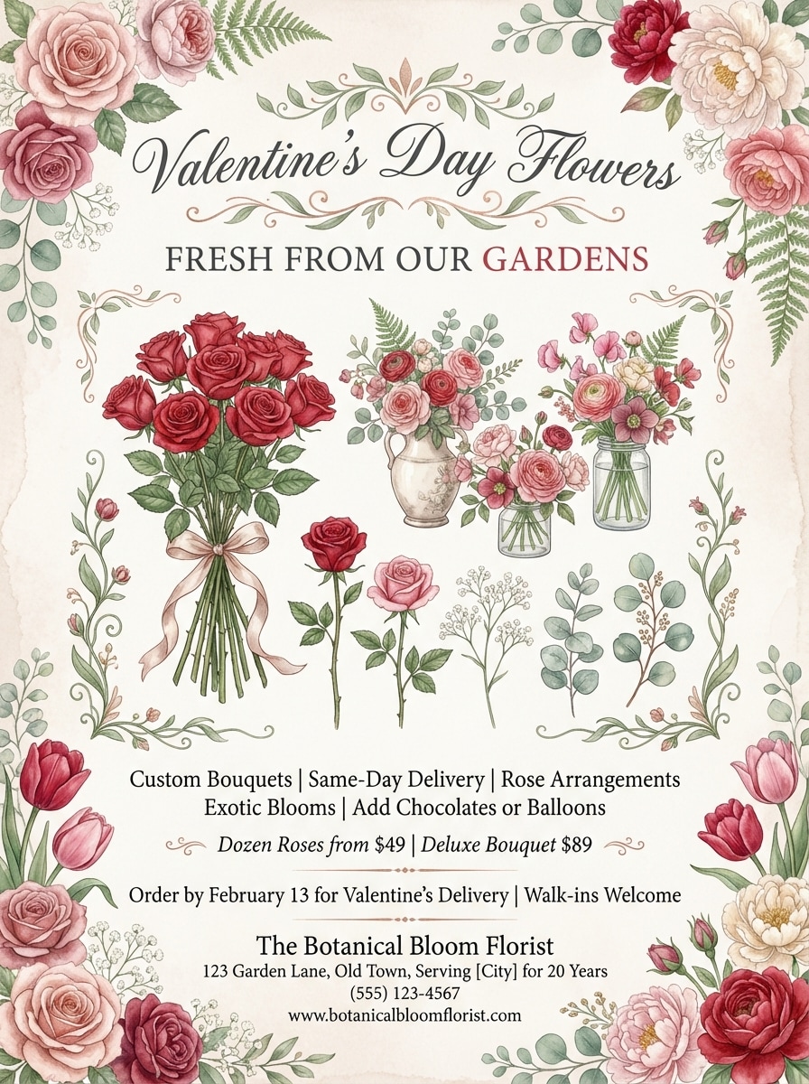 Valentine's Flower Shop Botanical