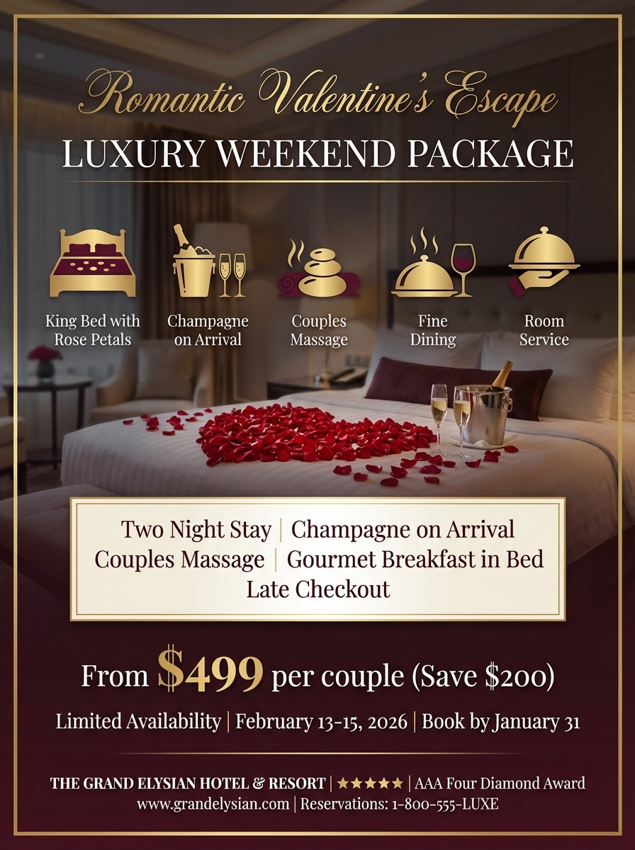 Valentine's Hotel Package Getaway
