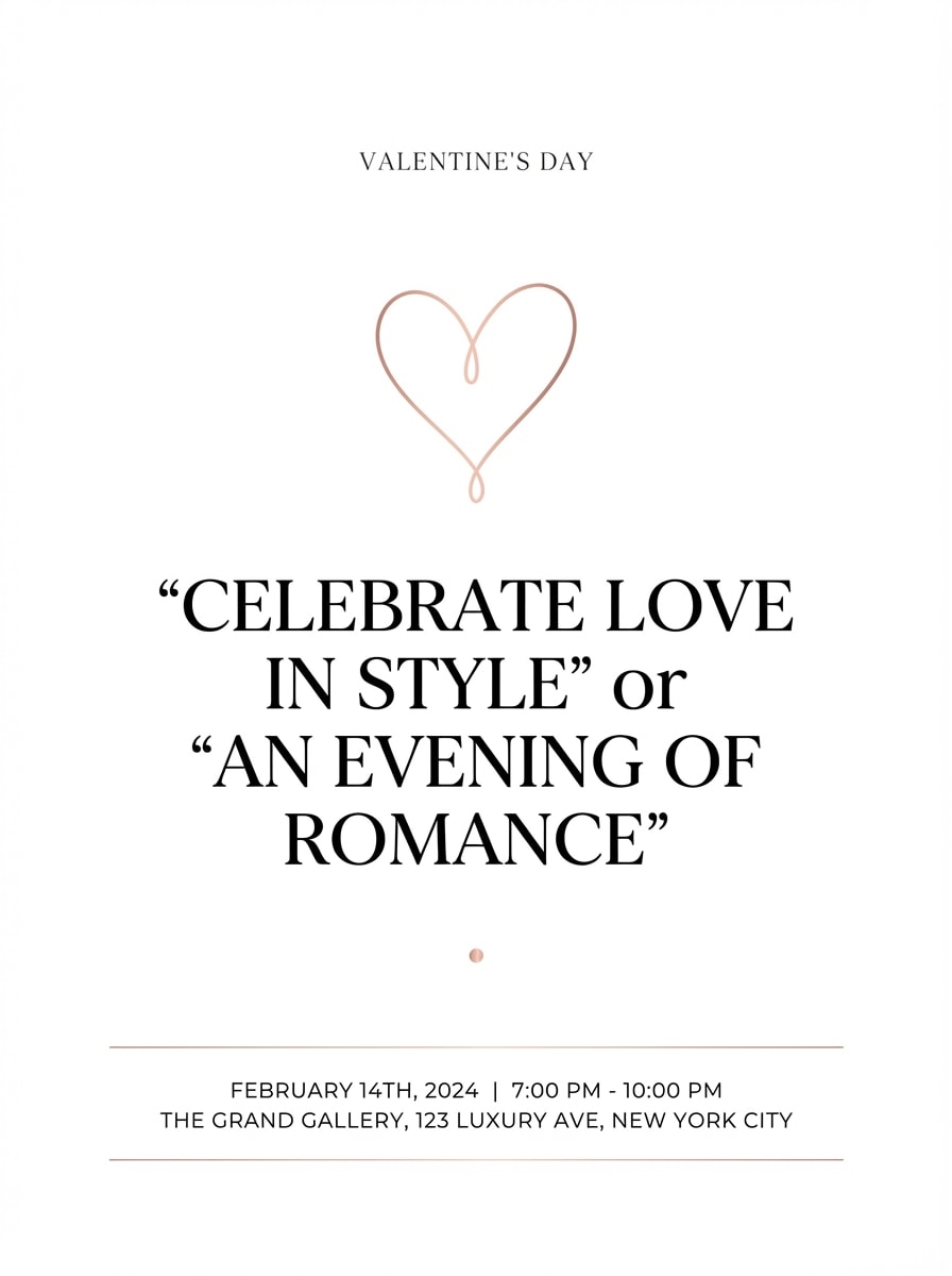 Minimalist Valentine Flyer Elegant Design