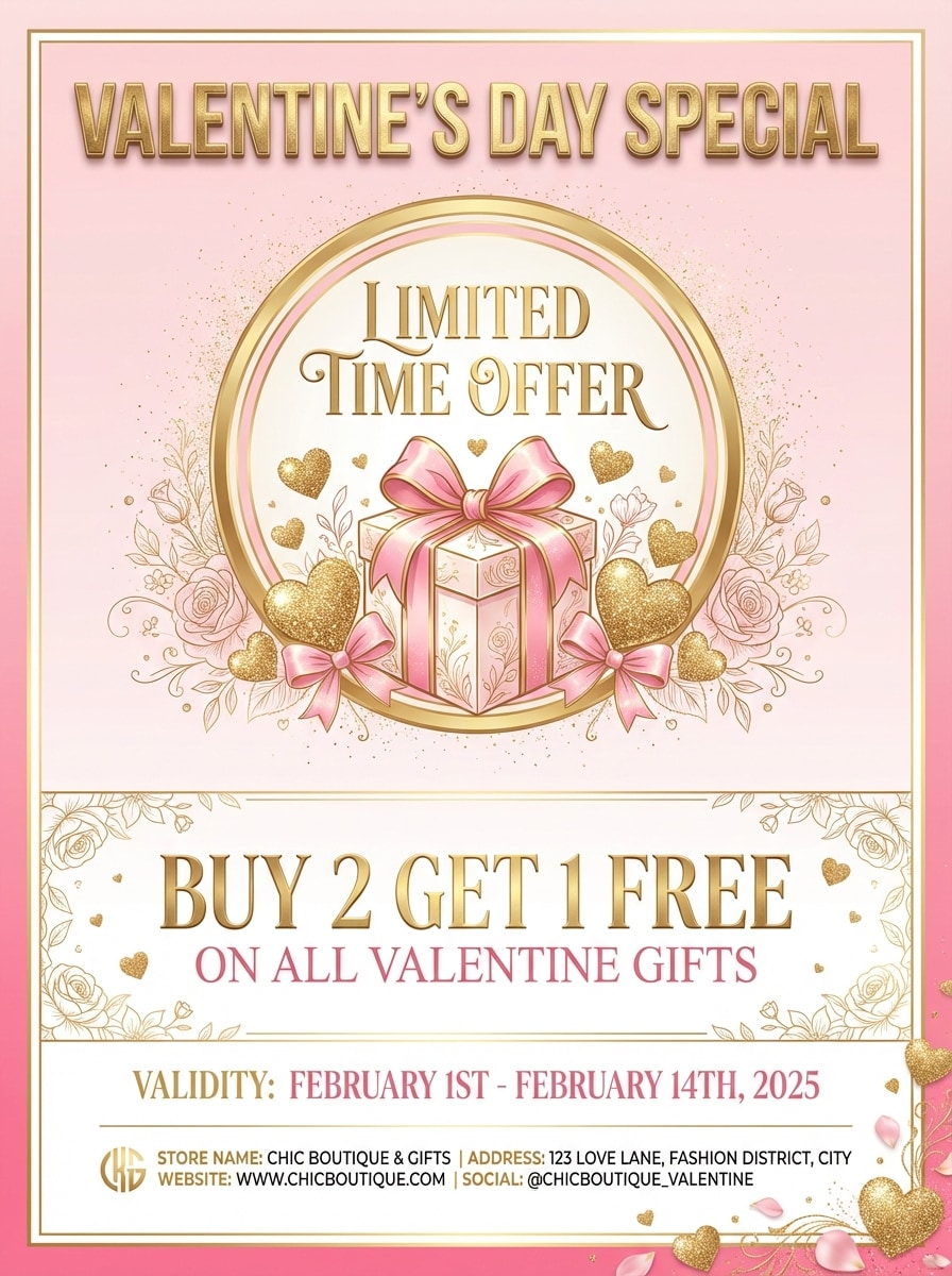 Valentine's Day Special Offer Pink Gold