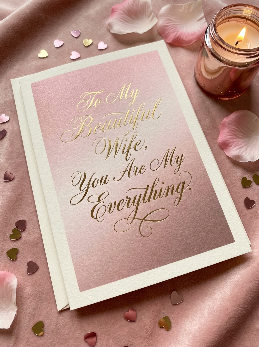 Valentine's Day Card for Wife - Romantic Typography