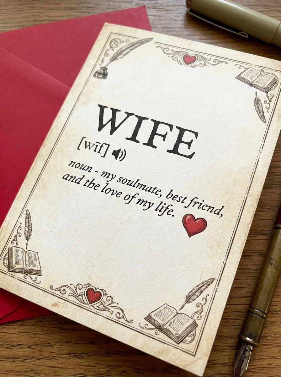 Valentine's Day Card Messages for Wife - Definition Style