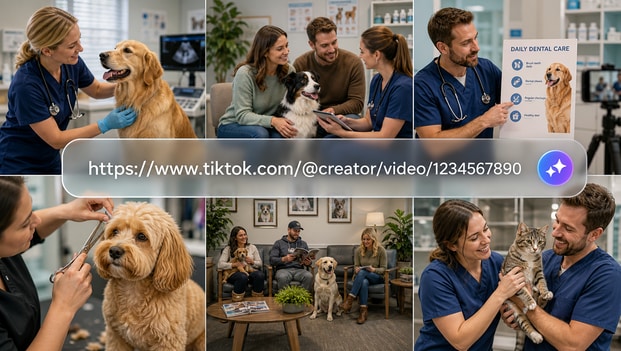 Trend research for veterinary social media post ideas in Media.io Viral Studio