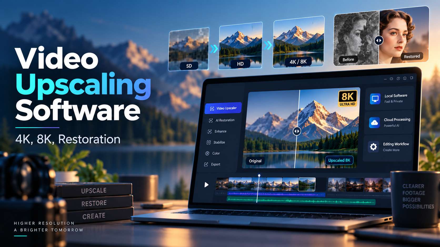 7 Best Video Upscaling Software Tools for 4K, 8K, and Restoration