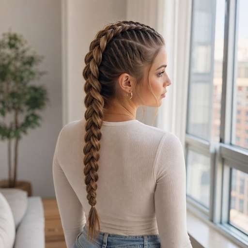 Single Central Viking Braid hairstyle photo preview
