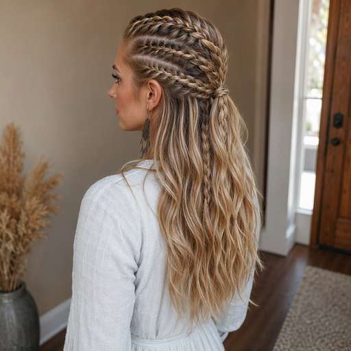 Viking Half-Up hairstyle photo preview