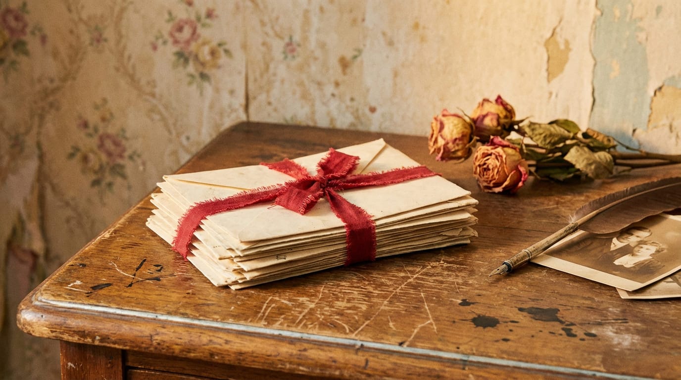 Vintage Valentine love letters wallpaper