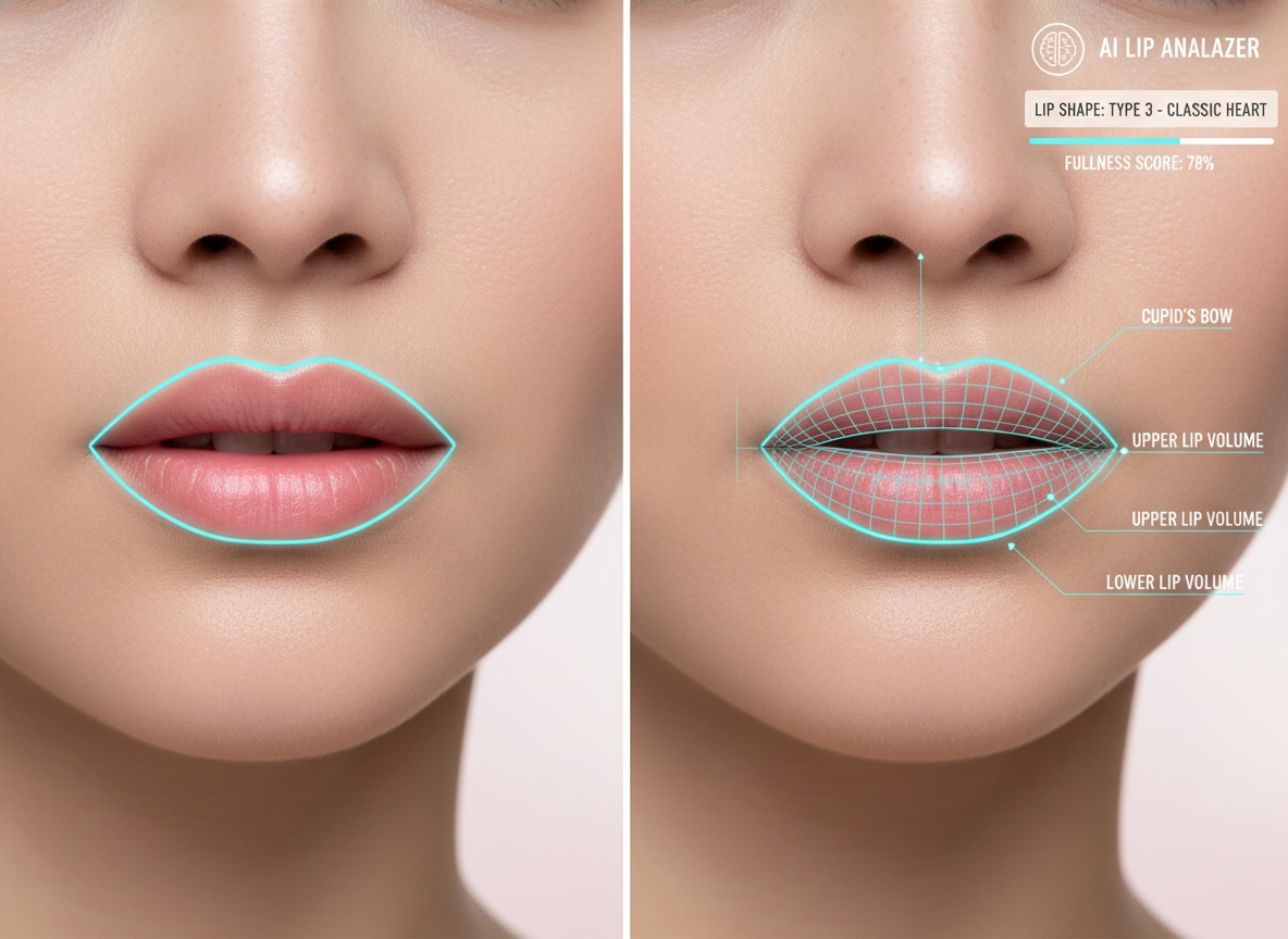 Influencer sharing lip shape test