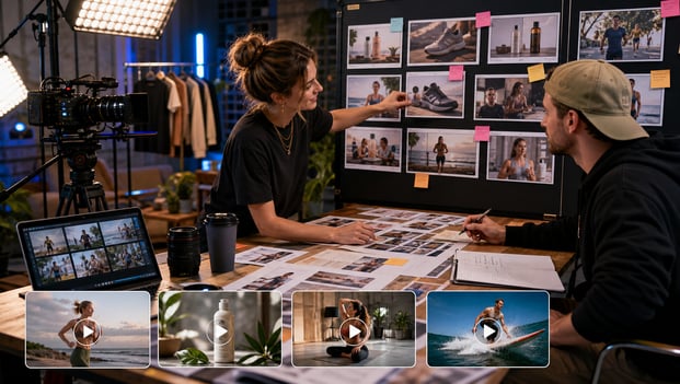AI workflow for turning trending video concepts into original branded content