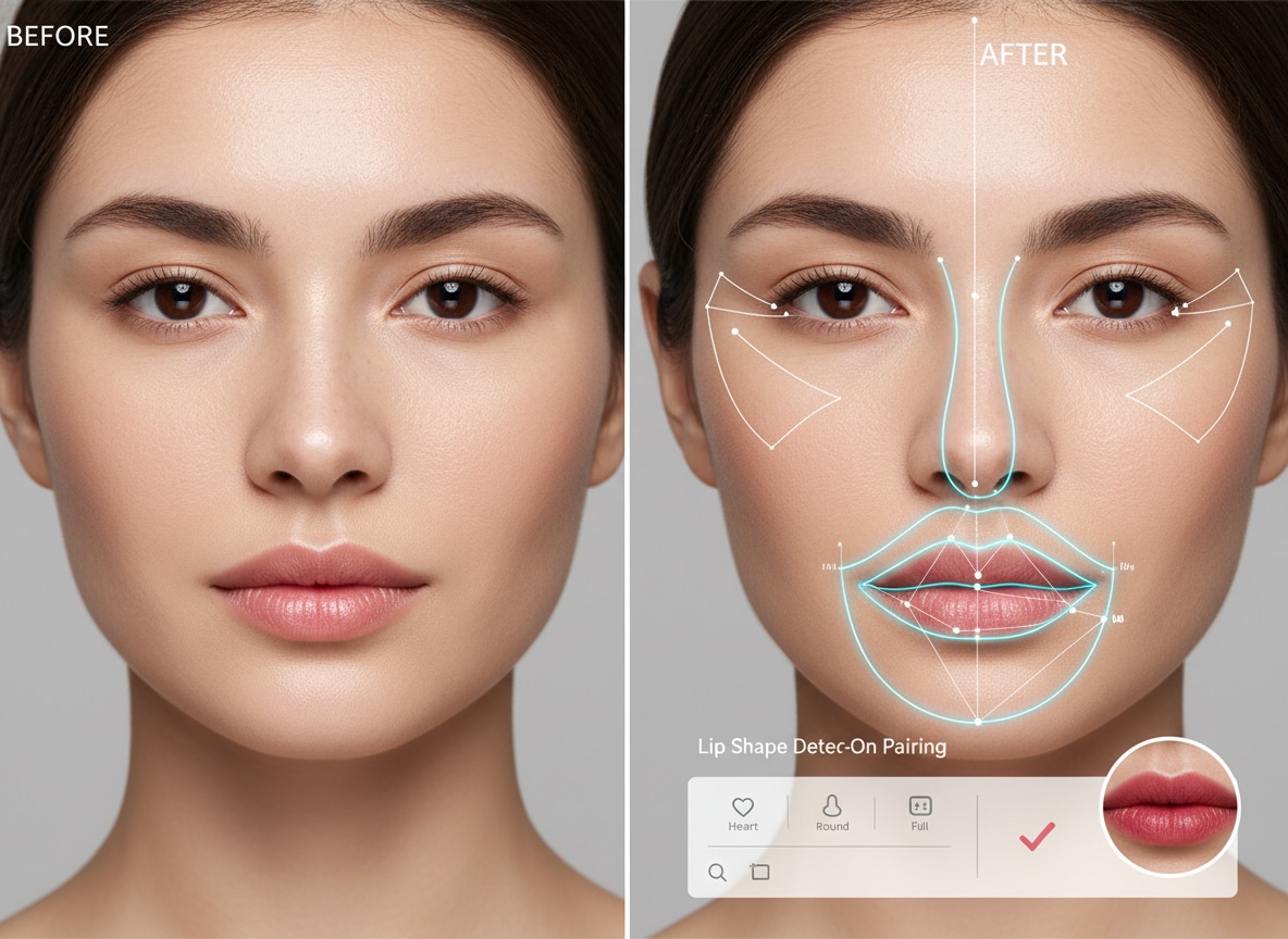 Virtual lipstick try-on interface
