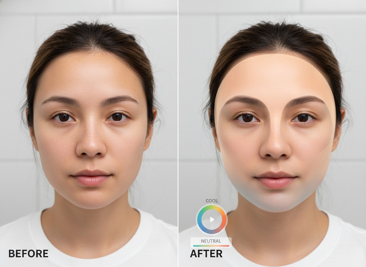 Virtual try on using accurate skin tone