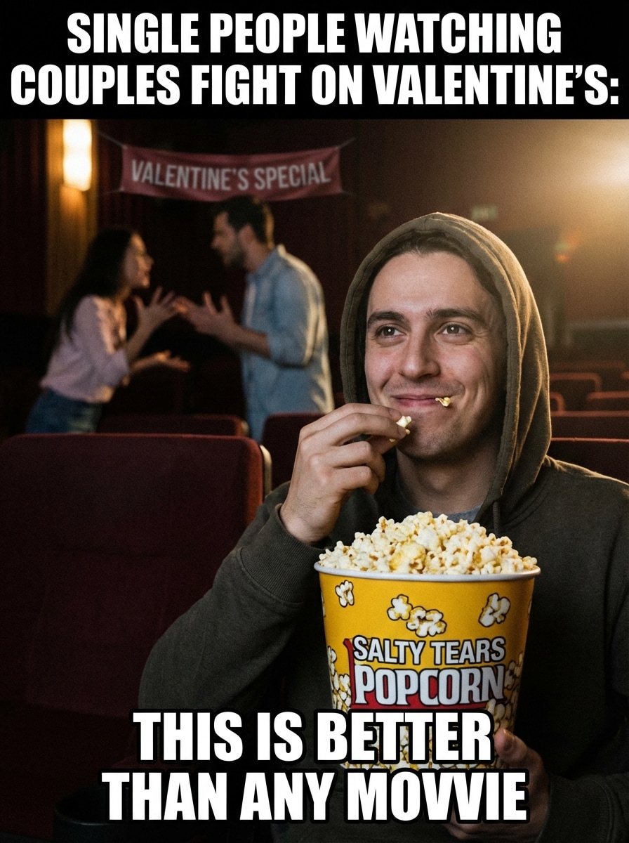 Watching Couples Fight Valentine Meme