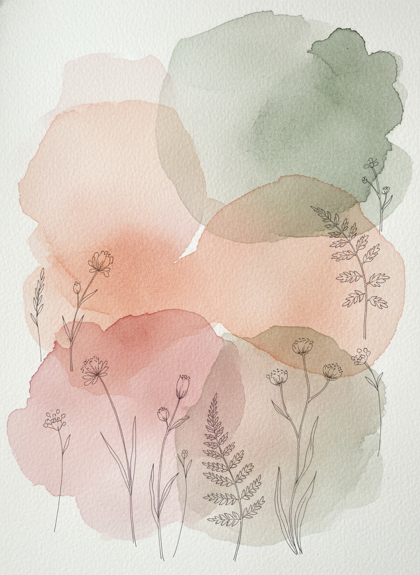 Watercolor Floral Wash