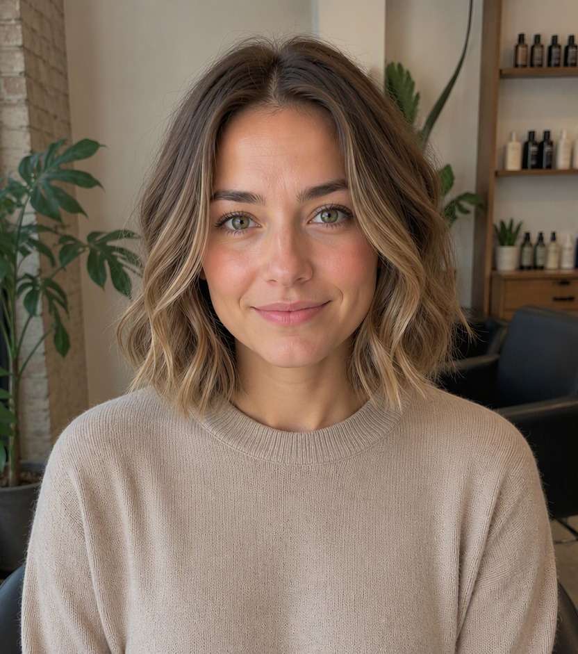 Soft wavy bob haircut preview
