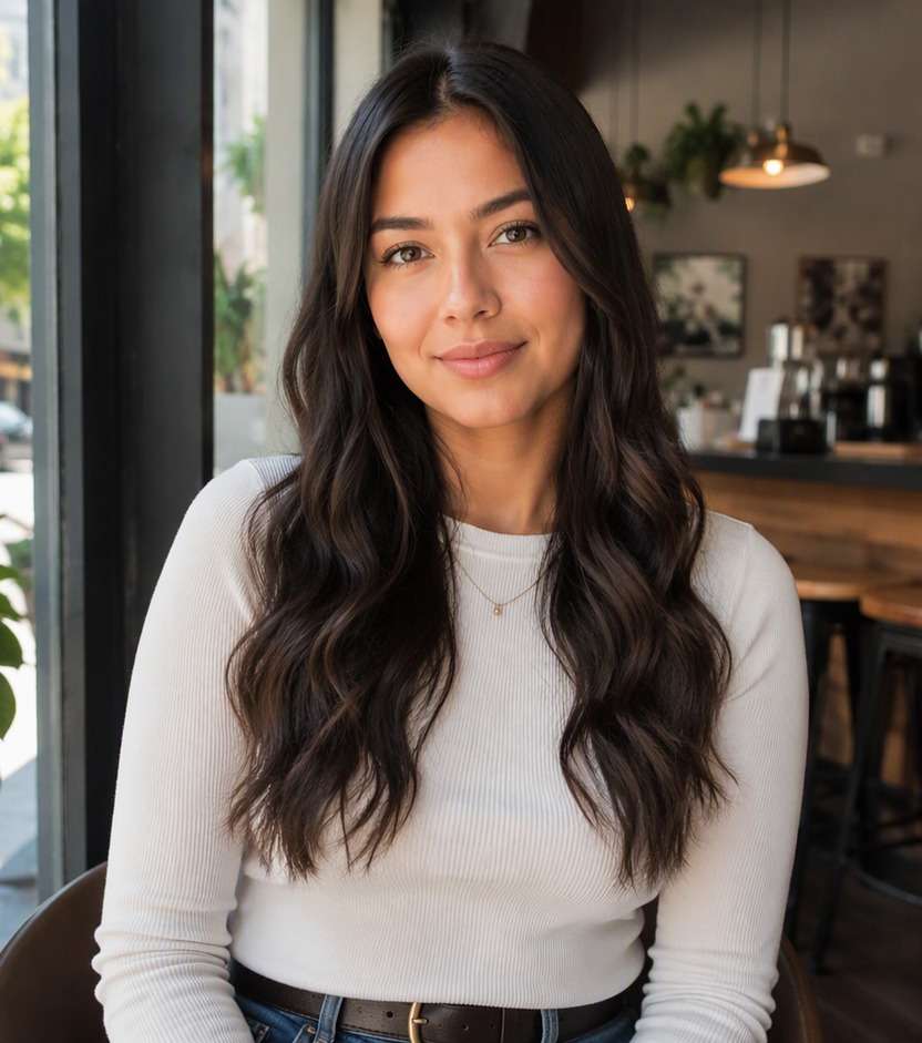 Wavy Hair after photo try on