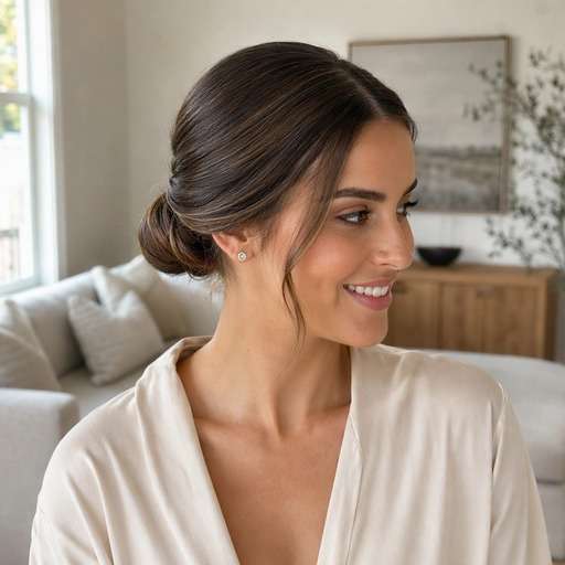 Sleek Bridal Bun hairstyle photo preview
