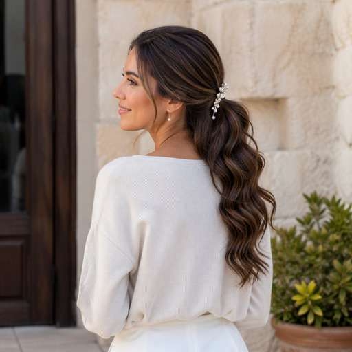 Textured Bridal Ponytail hairstyle photo preview