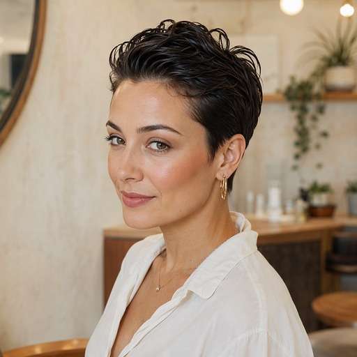 Glossy Short Pixie hairstyle photo preview