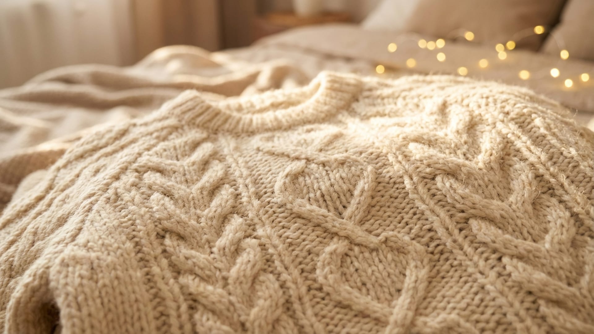 White Wool Knit Texture