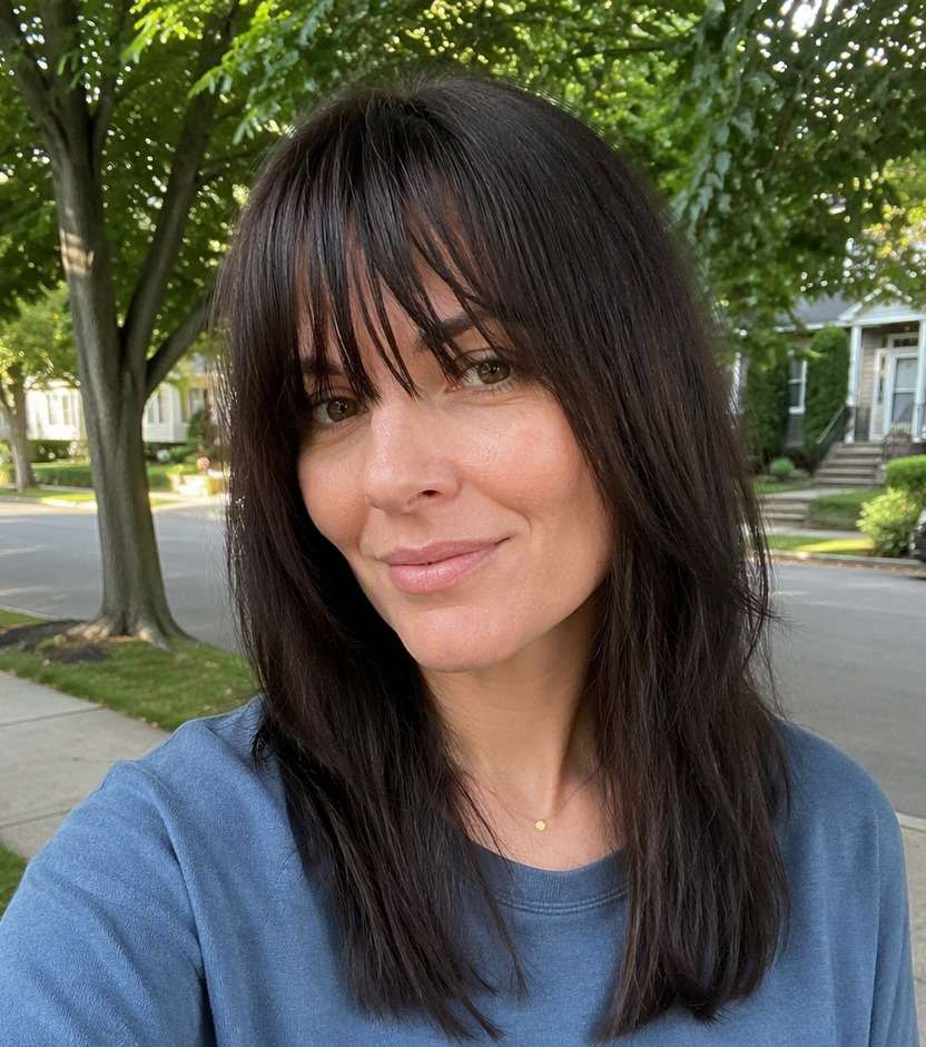 Grown Out Wispy Bangs