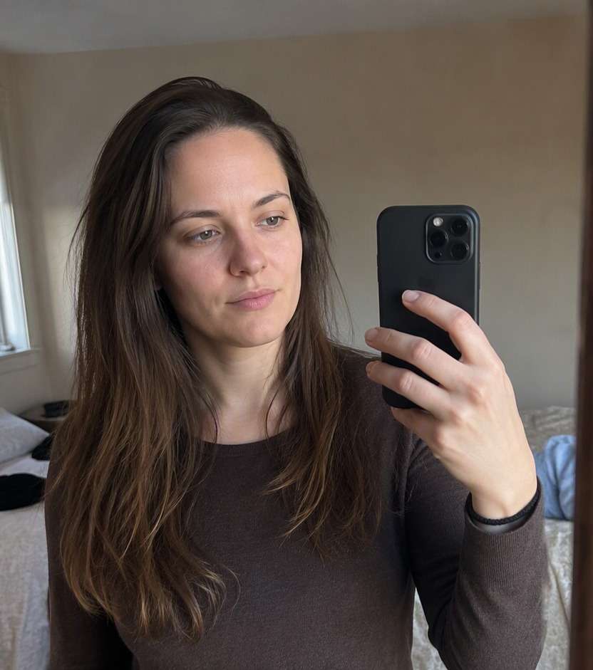 Before Wispy Bangs photo try on