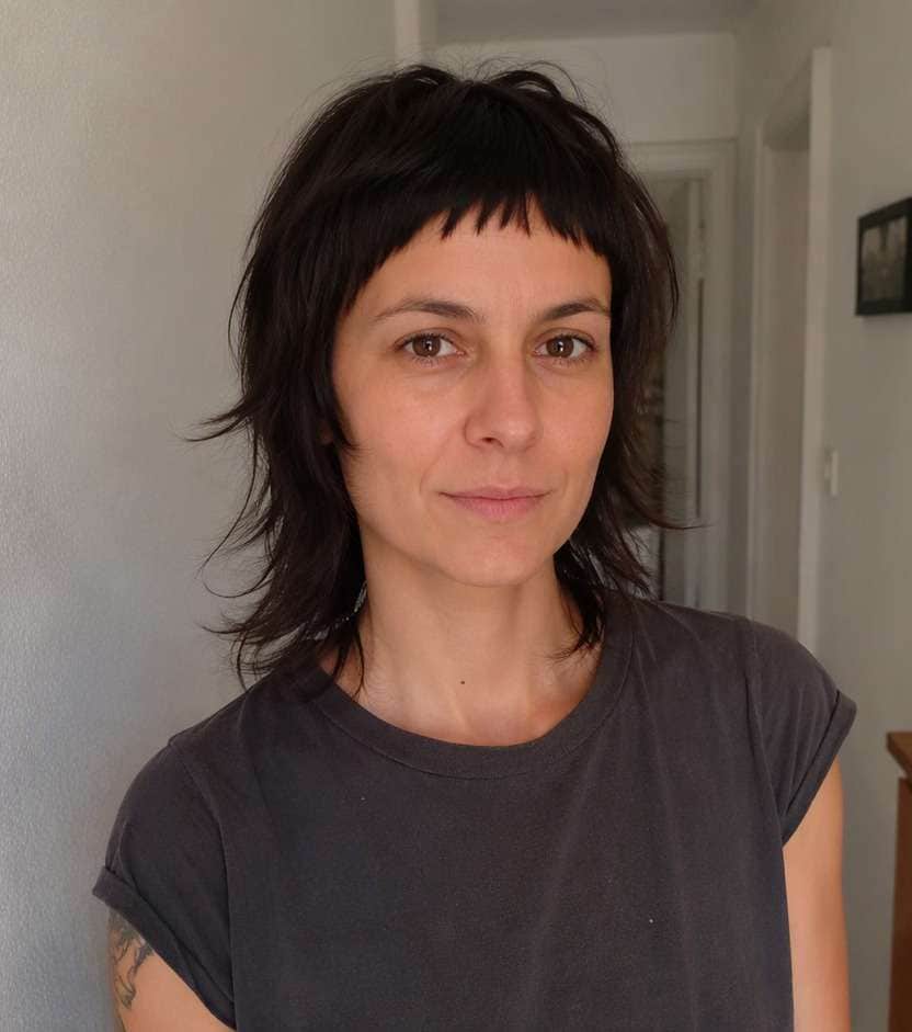 Choppy Bangs Wolf Cut