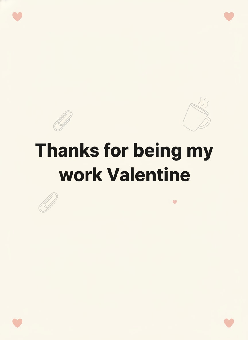 Work Valentine Thanks Card